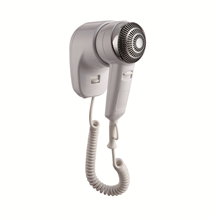 Hotel wall mounted hairs dryer with overheating protection system